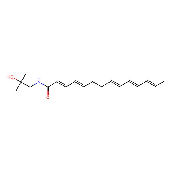 2D Structure of (2E,4E,8E,10E,12E)-N-(2-hydroxy-2-methylpropyl)tetradeca-2,4,8,10,12-pentaenamide