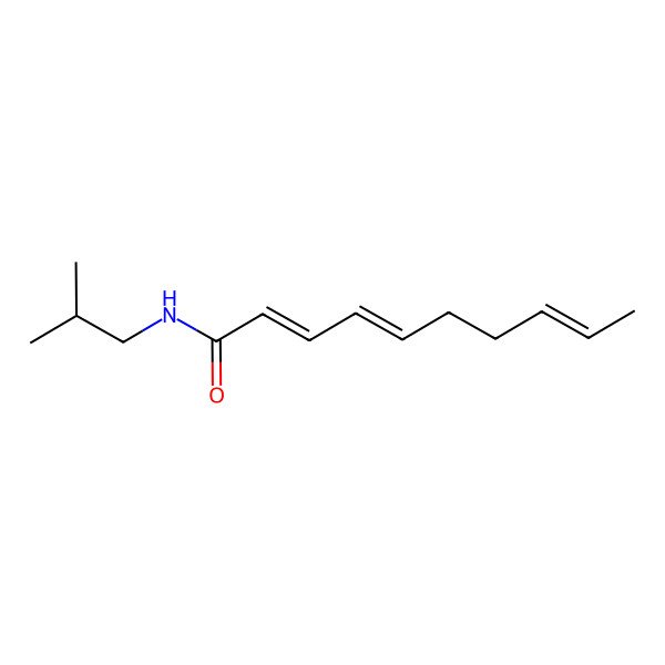 2D Structure of (2E,4E,8Z)-N-(2-methylpropyl)deca-2,4,8-trienamide