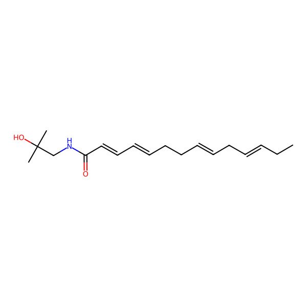 2D Structure of (2E,4E,8Z,11E)-N-(2-hydroxy-2-methylpropyl)tetradeca-2,4,8,11-tetraenamide