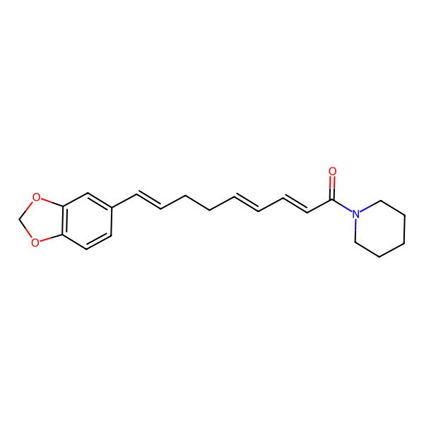 2D Structure of (2E,4Z,8E)-9-(1,3-benzodioxol-5-yl)-1-piperidin-1-ylnona-2,4,8-trien-1-one
