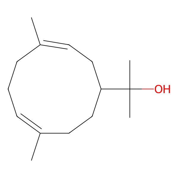 2D Structure of (2E,6E)-hedycaryol