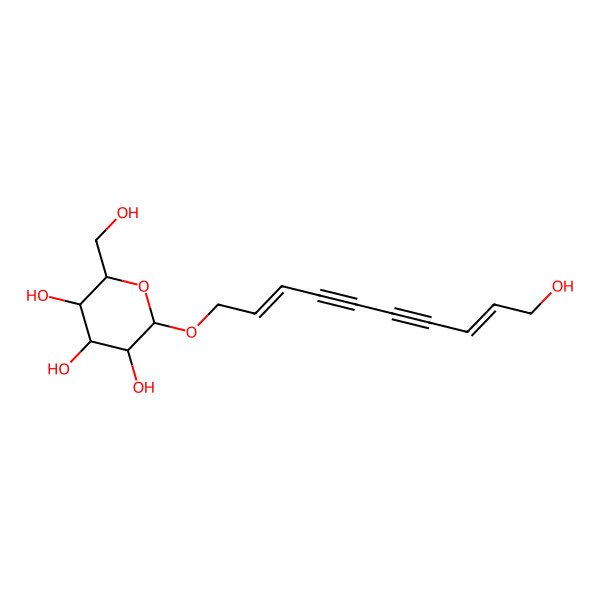 2D Structure of (2R,3R,4S,5S,6R)-2-[(2E,8E)-10-hydroxydeca-2,8-dien-4,6-diynoxy]-6-(hydroxymethyl)oxane-3,4,5-triol