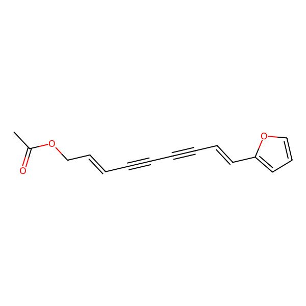 2D Structure of [(2E,8Z)-9-(furan-2-yl)nona-2,8-dien-4,6-diynyl] acetate