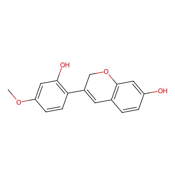2D Structure of 2H-1-Benzopyran-7-ol, 3-(2-hydroxy-4-methoxyphenyl)-