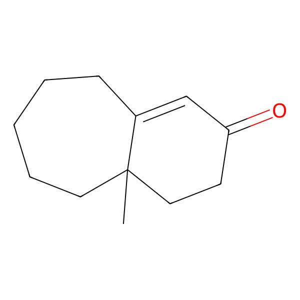 2D Structure of 2H-Benzocyclohepten-2-one, 3,4,4a,5,6,7,8,9-octahydro-4a-methyl-, (S)-