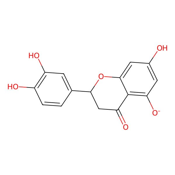2D Structure of (2R)-2-(3,4-dihydroxyphenyl)-7-hydroxy-4-oxo-2,3-dihydrochromen-5-olate