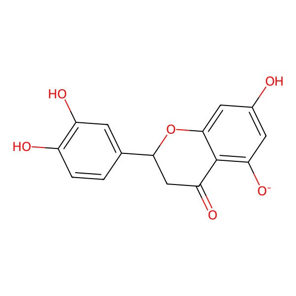 2D Structure of (2R)-2-(3,4-dihydroxyphenyl)-7-hydroxy-4-oxo-2,3-dihydrochromen-5-olate 2D Structure of (2R)-2-(3,4-dihydroxyphenyl)-7-hydroxy-4-oxo-2,3-dihydrochromen-5-olate