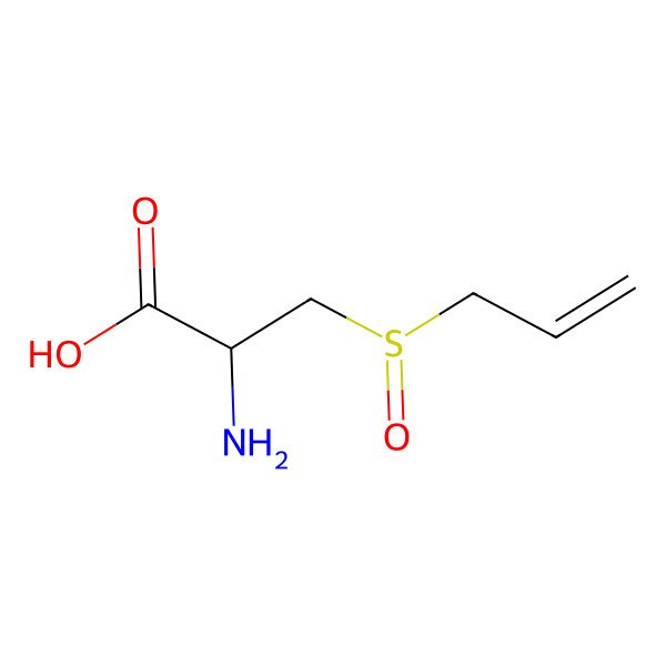 2D Structure of (2R)-2-amino-3-[(R)-prop-2-enylsulfinyl]propanoic acid