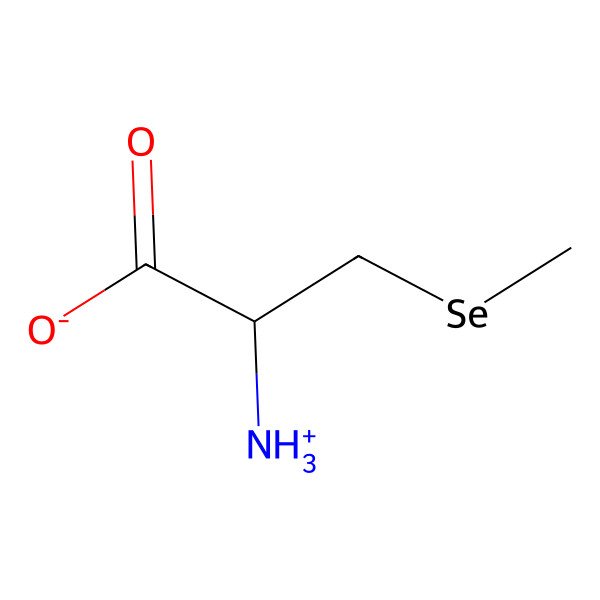 2D Structure of (2R)-2-ammonio-3-(methylselanyl)propanoate