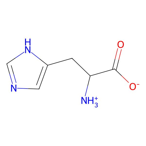 2D Structure of (2R)-2-azaniumyl-3-(1H-imidazol-4-yl)propanoate