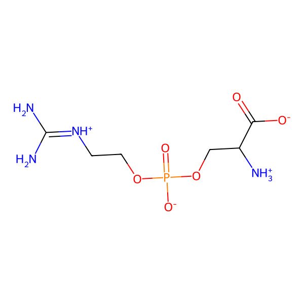 2D Structure of (2R)-2-azaniumyl-3-[2-(diaminomethylideneazaniumyl)ethoxy-oxidophosphoryl]oxypropanoate
