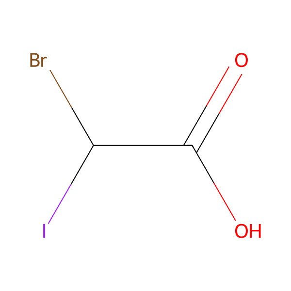 2D Structure of (2R)-2-bromo-2-iodoacetic acid