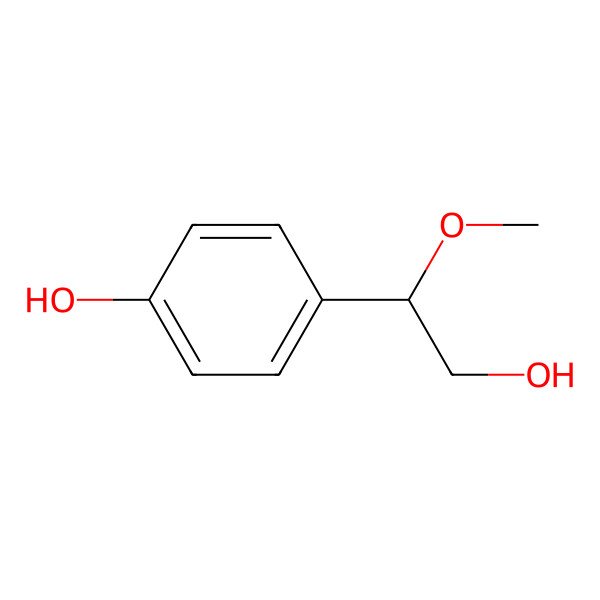 2D Structure of 4-[(1R)-2-hydroxy-1-methoxyethyl]phenol