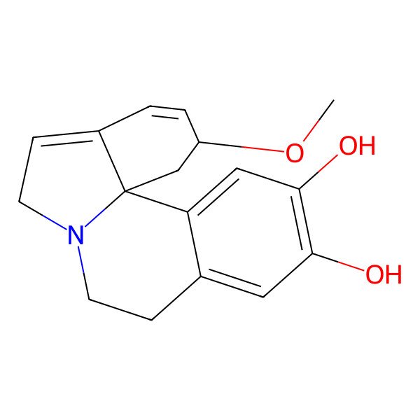 2D Structure of (2R)-2-methoxy-2,6,8,9-tetrahydro-1H-indolo[7a,1-a]isoquinoline-11,12-diol