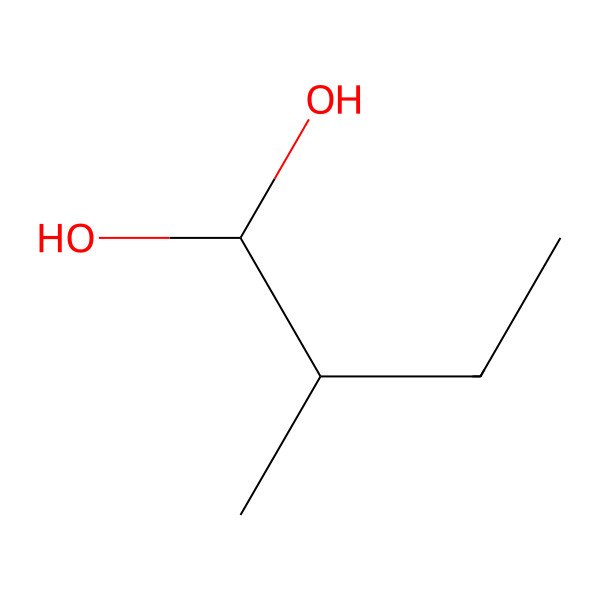 2D Structure of (2R)-2-methylbutane-1,1-diol