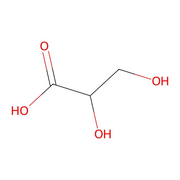 2D Structure of (2R)-2,3-Dihydroxypropanoic acid