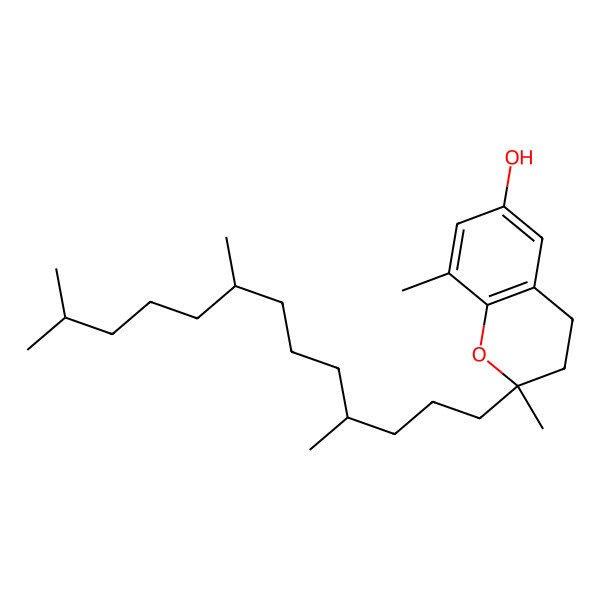 2D Structure of (2R)-2,8-Dimethyl-2-[(4S,8S)-4,8,12-trimethyltridecyl]-3,4-dihydrochromen-6-ol