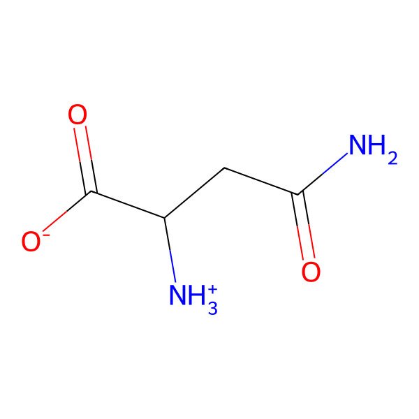 2D Structure of (2R)-4-amino-2-azaniumyl-4-oxobutanoate