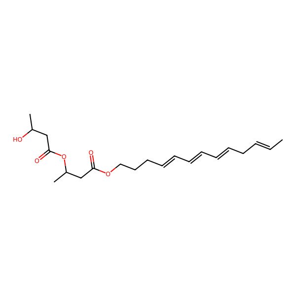 2D Structure of [(2R)-4-oxo-4-[(4E,6E,8E,11E)-trideca-4,6,8,11-tetraenoxy]butan-2-yl] (3R)-3-hydroxybutanoate