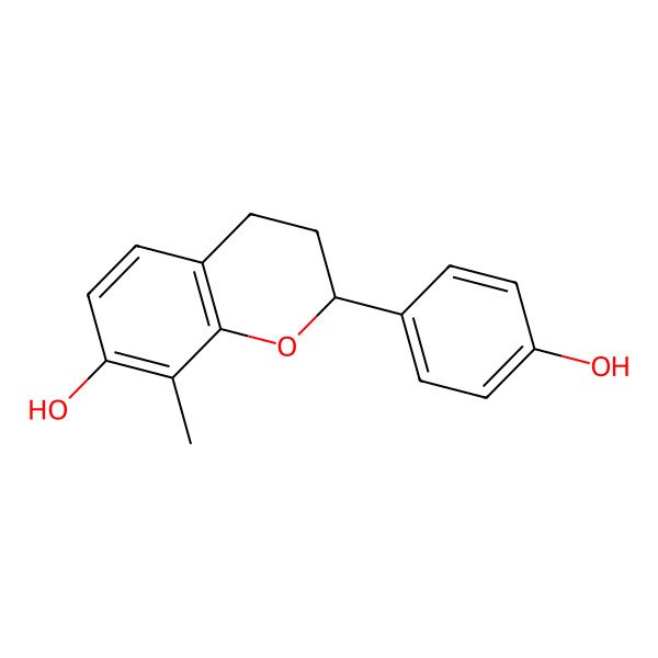 2D Structure of (2r)-4',7-Dihydroxy-8-methylflavane