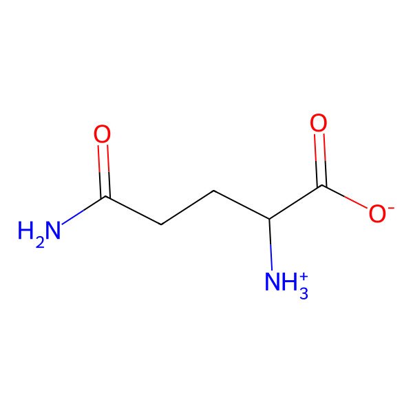 2D Structure of (2R)-5-amino-2-azaniumyl-5-oxopentanoate