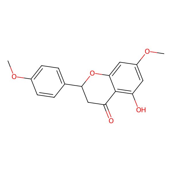 2D Structure of (2R)-5-hydroxy-7-methoxy-2-(4-methoxyphenyl)-2,3-dihydrochromen-4-one