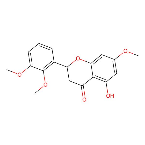 2D Structure of (2R)-5-Hydroxy-7,2',3'-trimethoxyflavanone 2D Structure of (2R)-5-Hydroxy-7,2',3'-trimethoxyflavanone