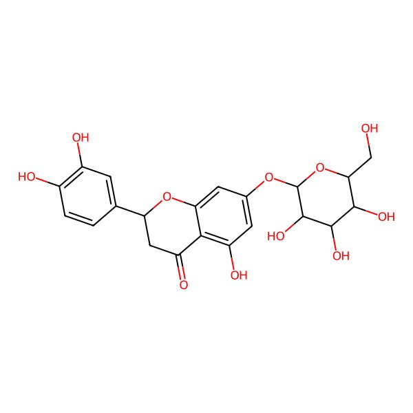2D Structure of (2R)-Eriodictyol-7-O-beta-D-glucopyranoside