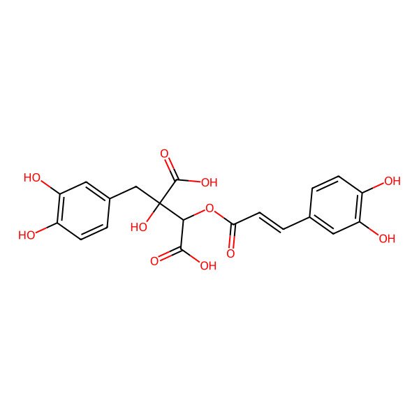 2D Structure of (2R,3R)-2-(3,4-Dihydroxybenzyl)-2-hydroxy-3-(3,4-dihydroxy-trans-cinnamoyloxy)succinic acid