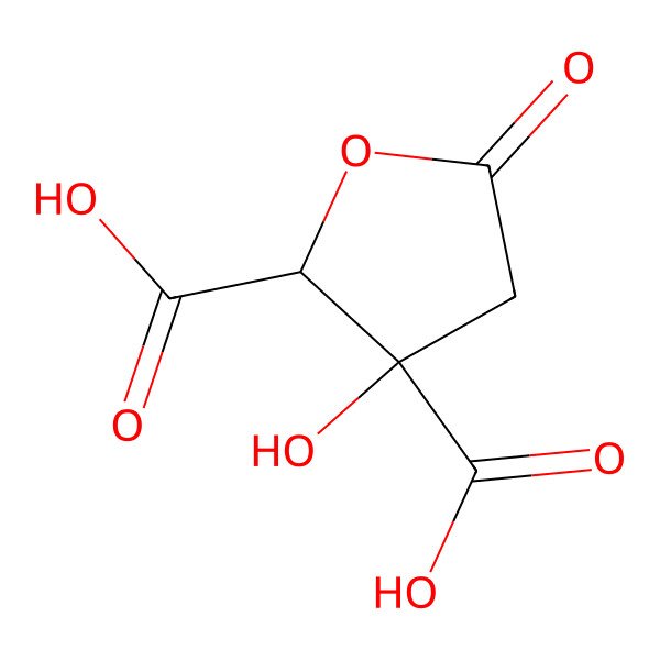 2D Structure of (2R,3R)-2-Hydroxycitric acid 5,2-lactone