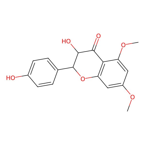 2D Structure of (2R,3R)-3,4'-Dihydroxy-5,7-dimethoxyflavone