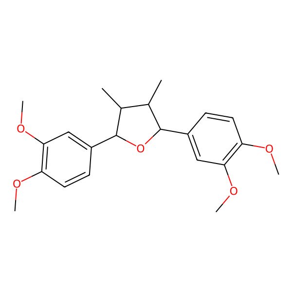 2D Structure of (2R,3R,4R)-2,5-bis(3,4-dimethoxyphenyl)-3,4-dimethyloxolane