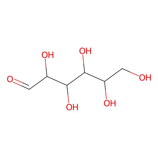 2D Structure of (2R,3R,4R,5R)-2,3,4,5,6-pentahydroxyhexanal