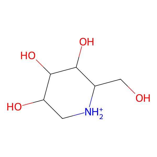 2D Structure of (2R,3R,4R,5S)-2-Hydroxymethyl-piperidine-3,4,5-triol