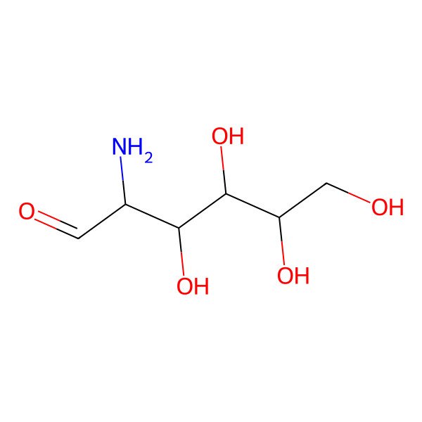 2D Structure of (2R,3R,4S,5R)-2-amino-3,4,5,6-tetrahydroxyhexanal 2D Structure of (2R,3R,4S,5R)-2-amino-3,4,5,6-tetrahydroxyhexanal