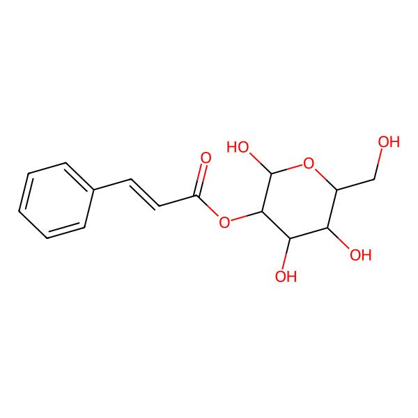 2D Structure of [(2R,3R,4S,5S,6R)-2,4,5-trihydroxy-6-(hydroxymethyl)oxan-3-yl] (E)-3-phenylprop-2-enoate