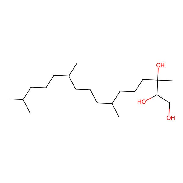 2D Structure of (2R,3R,7R,11R)-3,7,11,15-tetramethylhexadecane-1,2,3-triol