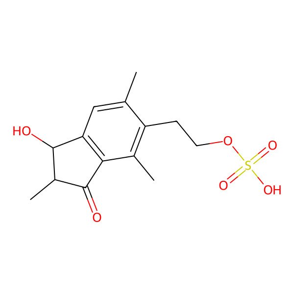 2D Structure of (2R,3S)-sulfated pterosin C, (+)-