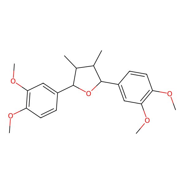 2D Structure of (2R,3S,4R,5S)-2,5-bis(3,4-dimethoxyphenyl)-3,4-dimethyl-tetrahydrofuran 2D Structure of (2R,3S,4R,5S)-2,5-bis(3,4-dimethoxyphenyl)-3,4-dimethyl-tetrahydrofuran