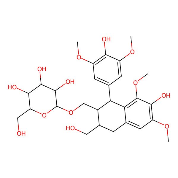 2D Structure of (2R,3S,4S)-3a-[(beta-D-glucopyranosyl)oxy]lyoniresinol