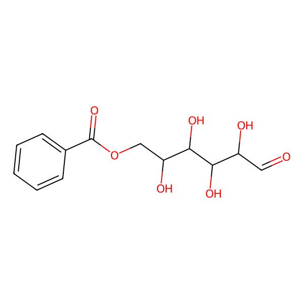 2D Structure of [(2R,3S,4S,5R)-2,3,4,5-tetrahydroxy-6-oxohexyl] benzoate