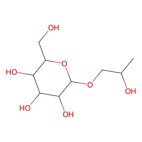 2D Structure of (2R,3S,4S,5R,6R)-2-(hydroxymethyl)-6-[(2R)-2-hydroxypropoxy]oxane-3,4,5-triol