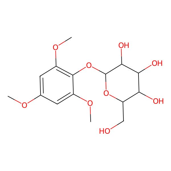 2D Structure of (2R,3S,4S,5R,6S)-2-(Hydroxymethyl)-6-(2,4,6-trimethoxyphenoxy)tetrahydro-2H-pyran-3,4,5-triol