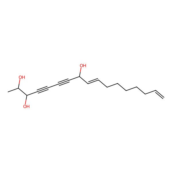 2D Structure of (2R,3S,8R,9Z)-heptadeca-9,16-dien-4,6-diyne-2,3,8-triol