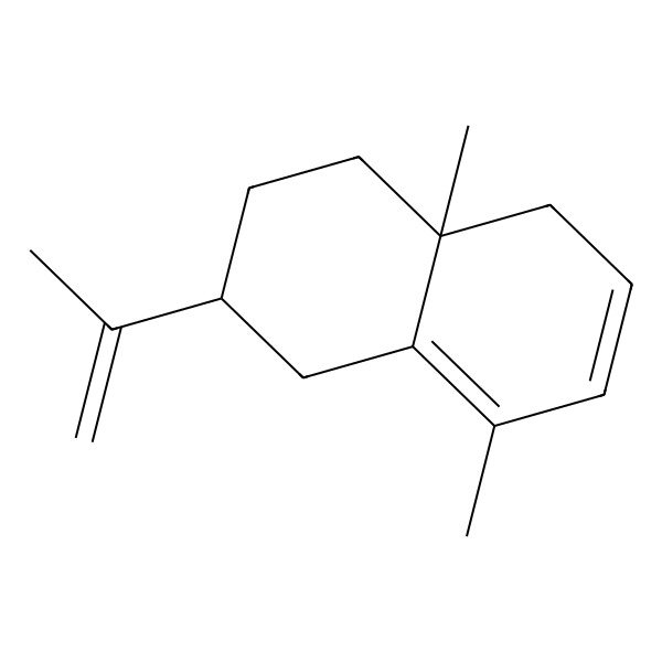 2D Structure of (2R,4aS)-4a,8-Dimethyl-2-(prop-1-en-2-yl)-1,2,3,4,4a,5-hexahydronaphthalene