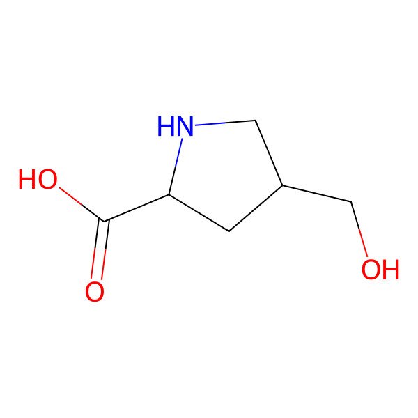 2D Structure of (2R,4R)-4-(hydroxymethyl)pyrrolidine-2-carboxylic acid