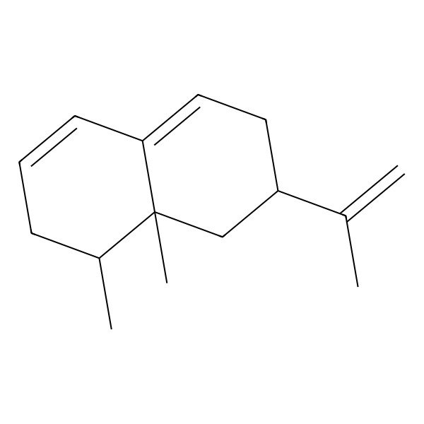 2D Structure of (2R,8R,8aS)-8,8a-Dimethyl-2-(prop-1-en-2-yl)-1,2,3,7,8,8a-hexahydronaphthalene 2D Structure of (2R,8R,8aS)-8,8a-Dimethyl-2-(prop-1-en-2-yl)-1,2,3,7,8,8a-hexahydronaphthalene