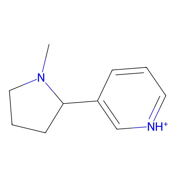 2D Structure of 3-[(2S)-1-methylpyrrolidin-2-yl]pyridin-1-ium