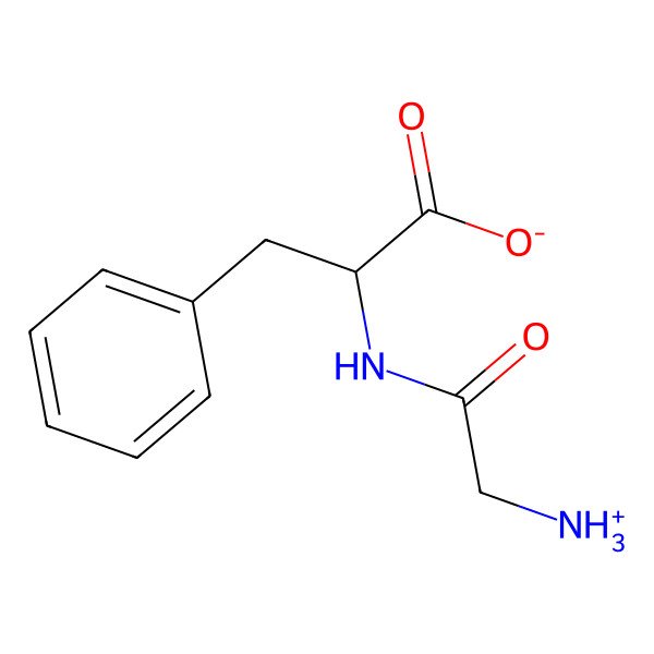 2D Structure of (2S)-2-(2-azaniumylacetamido)-3-phenylpropanoate