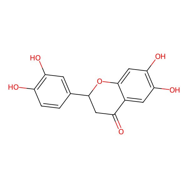 2D Structure of (2S)-2-(3,4-Dihydroxyphenyl)-6,7-dihydroxy-2,3-dihydrochromen-4-one